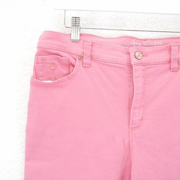 Gloria Vanderbilt Amanda Skimmer Capri Pink Jeans 10P "All Around Slimming" - Picture 3 of 12